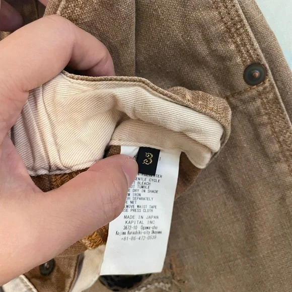 Kapital Wide-Leg Banana Jeans Camel Size 3 (W32) NWT - Picture 5 of 11